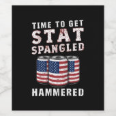 Zeit, um die Star Spangled Hammered Ber USA Flag Weinetikett (Einzelnes Label)