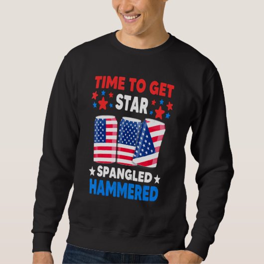 Zeit, um die Sternenflagge "Hammerbier" (USA) zu e Sweatshirt (Vorderseite)