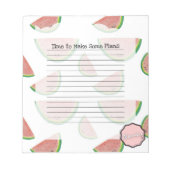 Zeit, um einige Pläne zu machen, anpassbare Wasser Notizblock (Vorderseite)