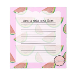 Zeit, um einige Pläne zu machen, anpassbare Wasser Notizblock