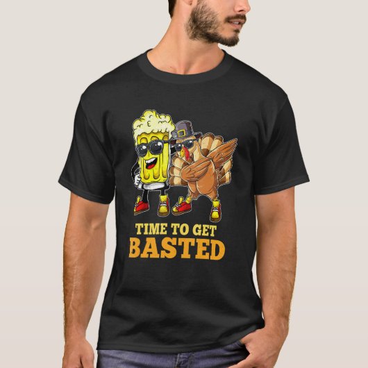 Zeit, um gebastetes Shirt Bier und Dabbing Türkei (Vorderseite)