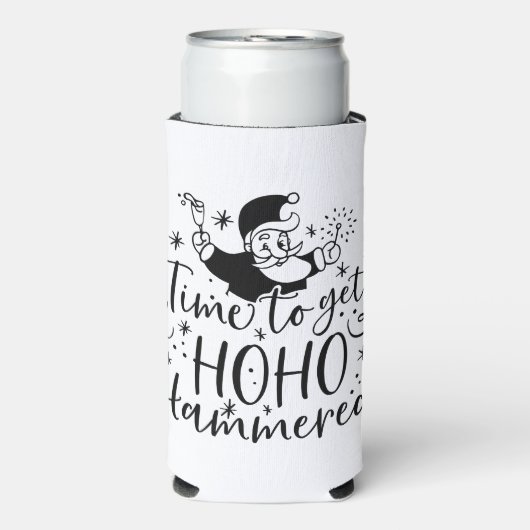 Zeit, um Ho Ho Hammered | XMAS Drinks Spaß Selters Dosenkühler (Seltzer Vorderseite)
