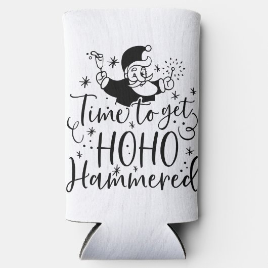 Zeit, um Ho Ho Hammered | XMAS Drinks Spaß Selters Dosenkühler (Vorderseite)
