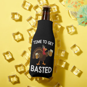 Zeit, um lustig mit Bier Truthahn Thanksgiving zu Flaschenkühler