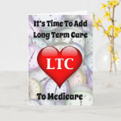 Zeit, um Medicare eine Langzeitpflege zu geben Karte (Gelbe Blume)