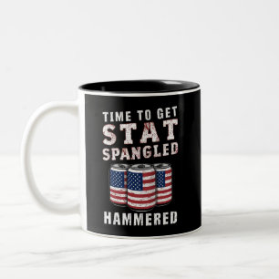Zeit, um mit Sternen behämmert zu werden Bier USA- Zweifarbige Tasse