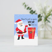 Zeit, um sich das Gesicht von Frohe Weihnachtskart Postkarte (Stehend Vorderseite)