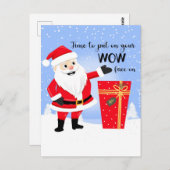 Zeit, um sich das Gesicht von Frohe Weihnachtskart Postkarte (Vorne/Hinten)