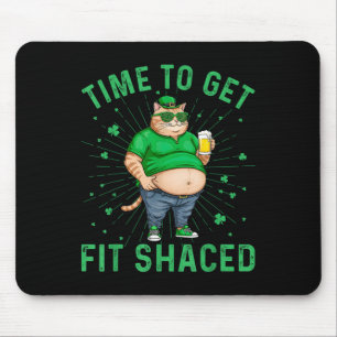 Zeit, um sich fit zu bekommen Shaced Funny Fat Cat Mousepad