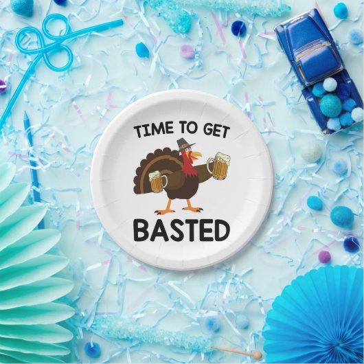 Zeit, um sich gebastetes Funny Beauty Türkei Ernte Pappteller (Party)