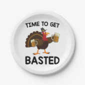 Zeit, um sich gebastetes Funny Beauty Türkei Ernte Pappteller (Vorderseite)