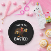 Zeit, um sich gebastetes Funny Beauty Türkei Ernte Pappteller (Party)