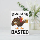 Zeit, um sich gebastetes Funny Beauty Türkei Ernte Postkarte (Stehend Vorderseite)