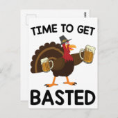 Zeit, um sich gebastetes Funny Beauty Türkei Ernte Postkarte (Vorne/Hinten)