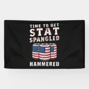 Zeit, um sternförmig betrunken zu werden Bier USA- Banner
