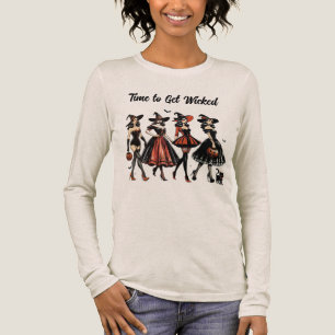 Zeit, um unheimlich heiße Vintage-Hexen Halloween Tri-Blend Shirt