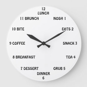 Zeit, um zu essen große wanduhr