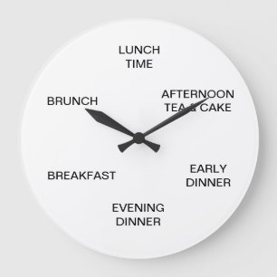 Zeit, um zu essen große wanduhr