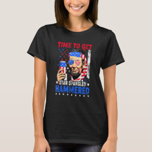 Zeit, um zu Star Spangled Hammered Abe Lincoln 4. T-Shirt