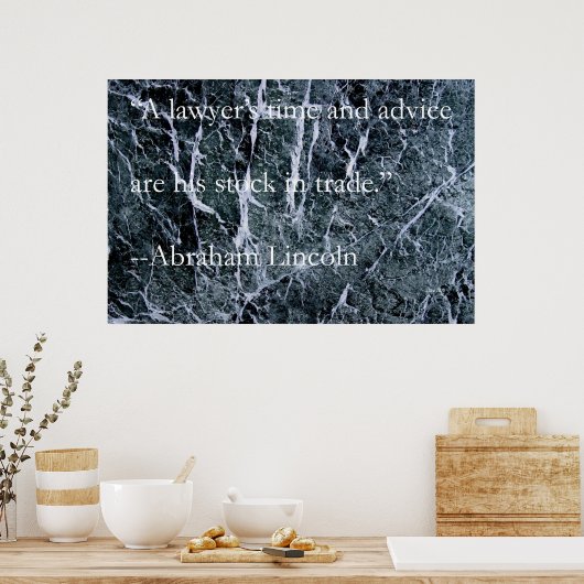 Zeit und Beratung eines Rechtsanwalts Poster (Küche)