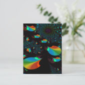 ZEIT UND BEREICH 2 ~ ABSTRAKTE ART DRUCKKARTE POSTKARTE (Stehend Vorderseite)