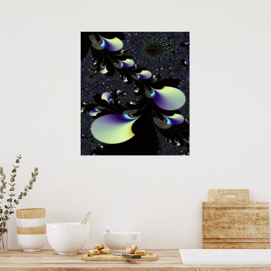 ZEIT UND BEREICH 4 ~ ABSTRAKTER KUNSTDRUCK POSTER (Küche)