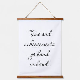 Zeit und Errungenschaften Holzklappen Wandteppich Mit Holzrahmen