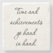 Zeit und Errungenschaften Marmorstein-Untersetzer Steinuntersetzer (Vorderseite)