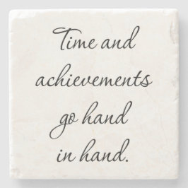 Zeit und Errungenschaften Marmorstein-Untersetzer Steinuntersetzer