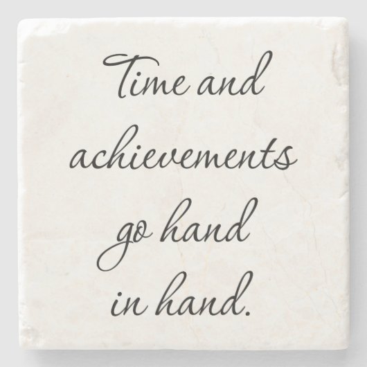 Zeit und Errungenschaften Marmorstein-Untersetzer Steinuntersetzer (Vorderseite)