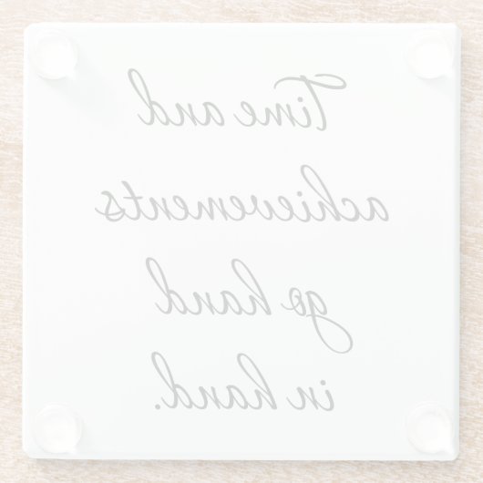 Zeit und Errungenschaften Untersetzer (Rückseite)