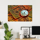 Zeit und Geld Poster (Heimbüro)