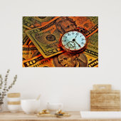 Zeit und Geld Poster (Küche)
