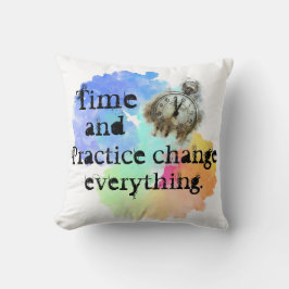 Zeit und praktische Förderung Kissen