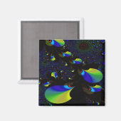 "Zeit und Raum Nummer eins" ~ Abstrakte Kunstdruck Magnet (Vorderseite/Rückseite)