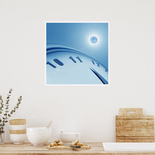 Zeit und Raum Poster (Küche)
