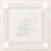 Zeit- und Tide-Blackbeard-Zitat Trinkküste Glasuntersetzer (Rückseite)