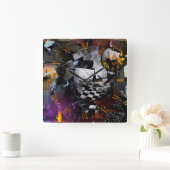 Zeit und Vorstellungskraft Quadratische Wanduhr (Zuhause)