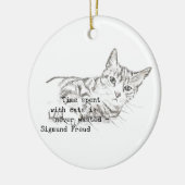 Zeit verbracht mit Katzen… Keramikornament (Links)