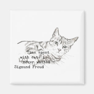 Zeit verbracht mit Katzen… Magnet
