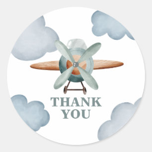 Zeit vergeht wie im Flug Geburtstag Danke Runder Aufkleber