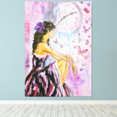 Zeit verlieren - Aquarellmalerei Leinwanddruck (Insitu (Holzboden))