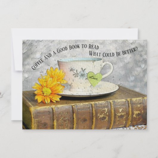 Zeit von Urlaub Kaffee und ein gutes Buch zu lesen (Vorderseite)