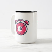 Zeit vorbei zweifarbige tasse (Vorderseite Links)