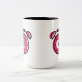 Zeit vorbei zweifarbige tasse (Mittel)