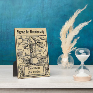 Zeit wartet auf niemanden, der Mitglied ist Fotoplatte