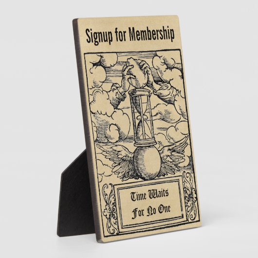 Zeit wartet auf niemanden, der Mitglied ist Fotoplatte (Seite)