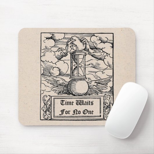 Zeit wartet auf niemanden mousepad (Mit Mouse)