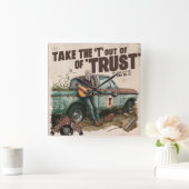 Zeit wartet neue Veröffentlichung Quadratische Wanduhr (Zuhause)