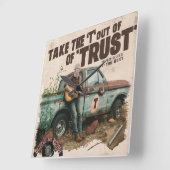 Zeit wartet neue Veröffentlichung Quadratische Wanduhr (Winkel)